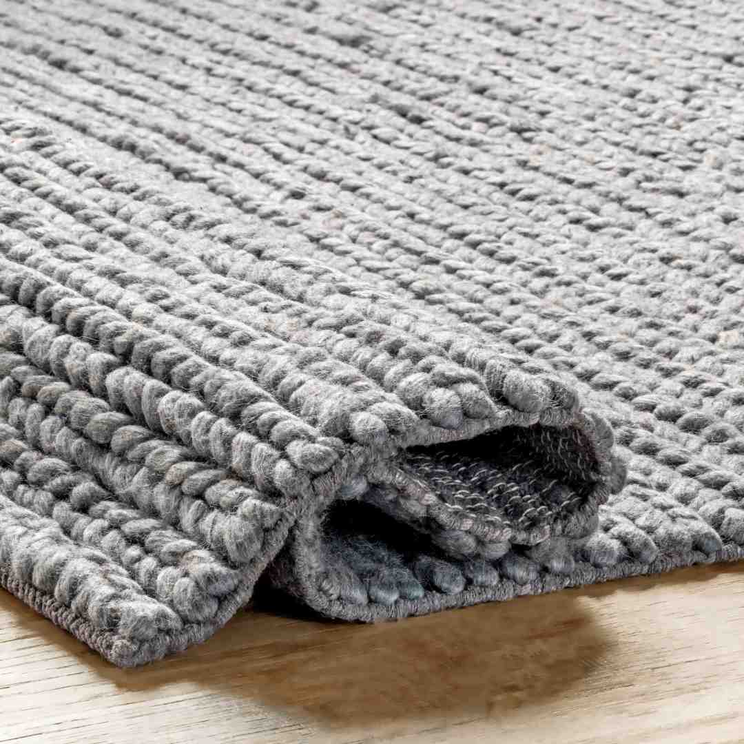 Grey Braided | Chunky  Handwoven Rugs Online